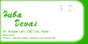 huba devai business card